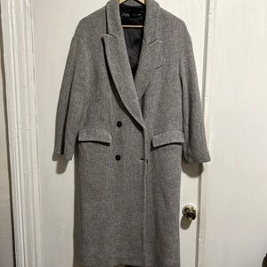 Zara wool blend maxi coat
